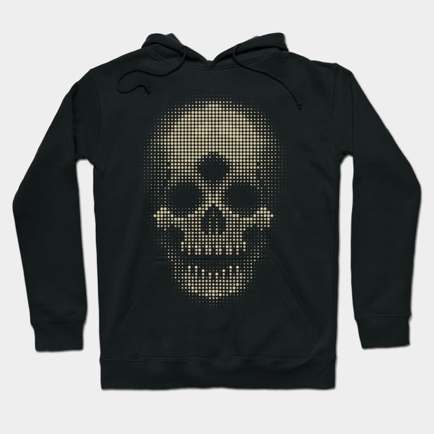 Bone Skull ~ HALFTONE DOT Hoodie by SideShowDesign